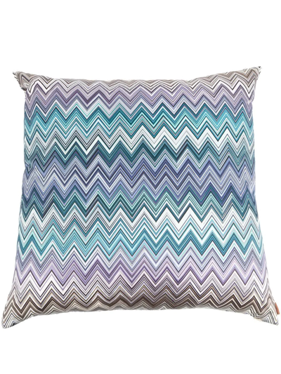 Missoni Chevron-print Square Cushion In White