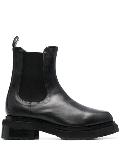 Eckhaus Latta Mike Elasticated Side-panel Boots In Black
