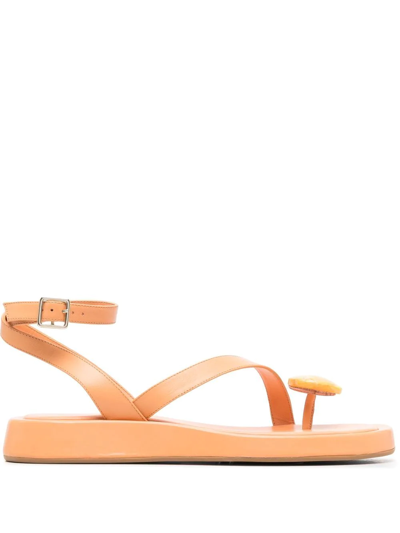 Gia Borghini Open-toe Sandals In Orange