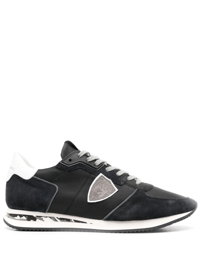 Philippe Model Paris Logo-patch Lace-up Trainers In Black