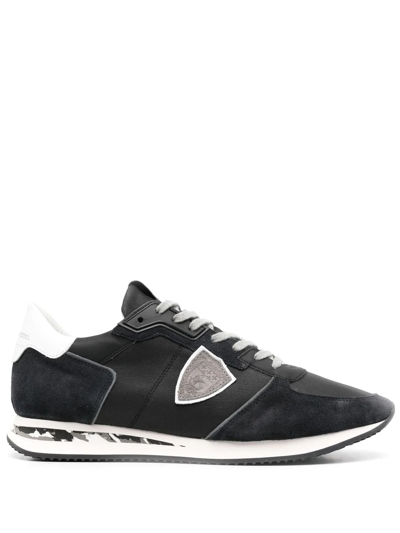 Philippe Model Logo-patch Lace-up Trainers In Black
