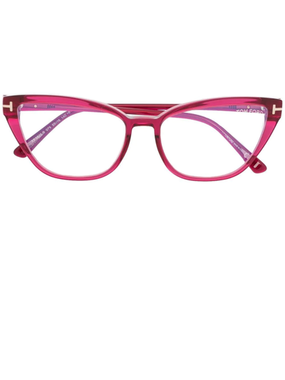 Tom Ford Cat-eye Optical Glasses In Pink