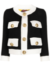 Dsquared2 Two Tone Tweed Boxy Jacket In Black