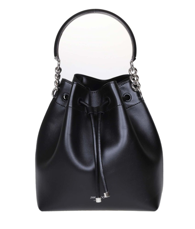 Jimmy Choo Bon Bon Bucket Bag In Black