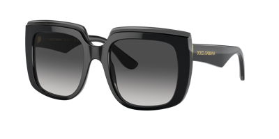 Dolce & Gabbana Logo Square Acetate Sunglasses In Grey Gradient