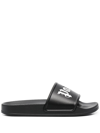 Palm Angels Logo-embossed Flat Slides