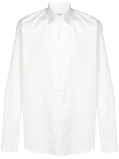 Ferragamo Cotton Shirt In White