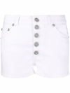 Dondup Gemstone-embellished High-waisted Shorts In White