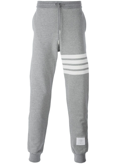 Thom Browne 4-bar Cotton Sweatpants In Light Grey