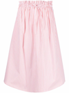 Woolrich Patchwork Stripe-print Midi Skirt In Orange