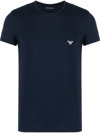 Emporio Armani Man T-shirt Navy Size M Organic Cotton In Blue