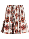 Iro Tomie Cotton Blend Mini Skirt In Orange