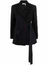 Chloé Wraparound Panelled Blazer In Black