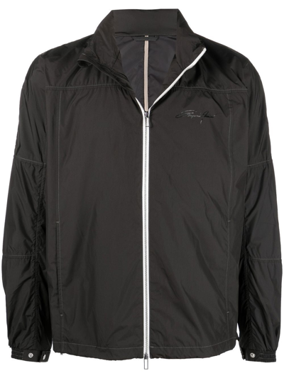Emporio Armani Logo-print Lightweight Jacket In Black