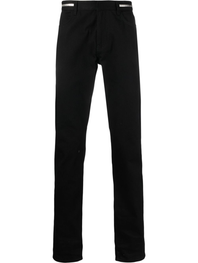 Givenchy Slim Fit Jeans With Metallic Details In Black