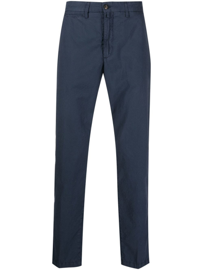 Briglia 1949 Slim Cotton Trousers In Blue