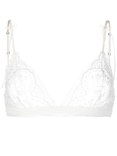La Perla Ballet Blanc Triangle Bra In White