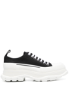 Alexander Mcqueen Smooth Sneakers With 45mm Thread In Black