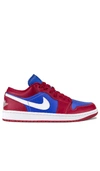 Jordan Nike Air  1 Low Sneaker In Pomegranate  White & Medium Blue