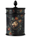 Gucci Esotericum Grotesque Garden Print Mini Basket Candle In Black