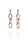 ALEXANDER WANG FOUR-LINK CHAIN EARRINGS IN ROSE GOLD,900001