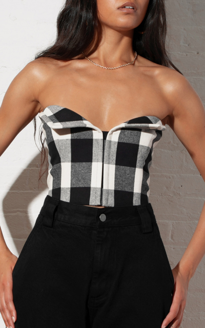 Mara Hoffman Women's Layne Strapless Cotton Top In Black,white