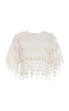 Zimmermann Women's High Tide Nautical Linen Cropped Top In Neutral