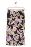 Afrm Lynch Printed Skirt In Noir Summer Bouquet