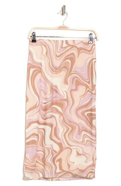 Afrm Lynch Printed Skirt In Summer Marble
