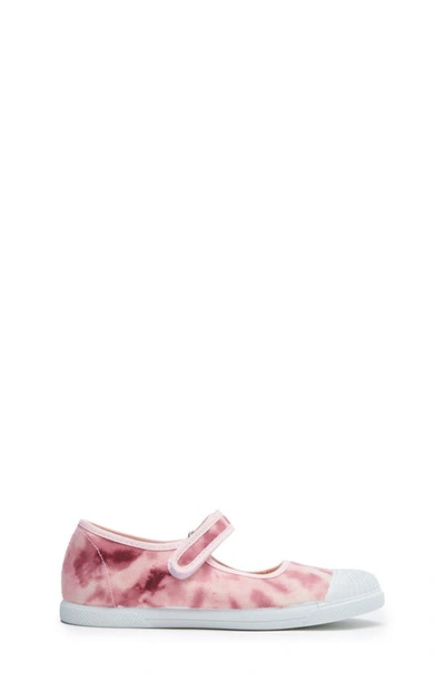 Childrenchic Kids' Tie Dye Mary Jane Canvas Sneaker In Tie Dye Pink
