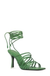 Black Suede Studio Lana Strappy Sandal In Green