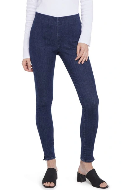 Nydj High Waist Side Slit Pull-on Ankle Skinny Jeans In Clean Genesis