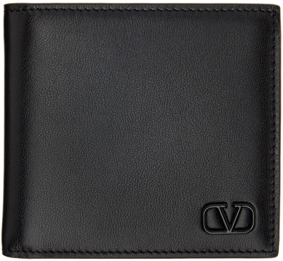 Valentino Garavani Black Vlogo Signature Wallet