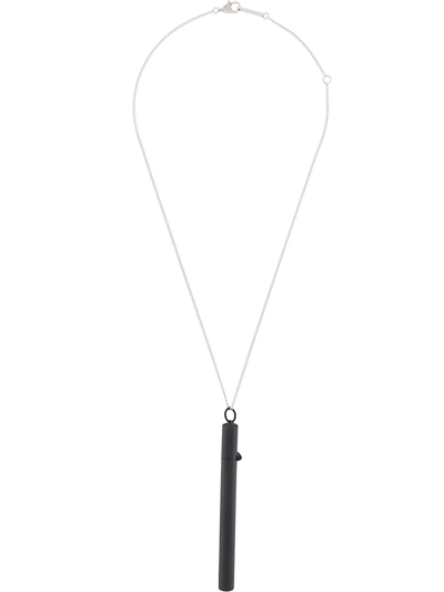 Ambush Case-pendant Necklace In 1072 Black Silver