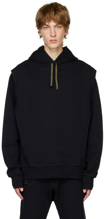 Acronym Organic Cotton Hooded Sweatshirt In Black
