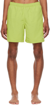 Stussy Green Stock Swim Shorts In Lime
