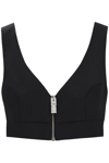 GIVENCHY CROPPED WOOL TOP WITH ZIP