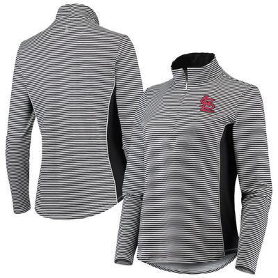 Tommy Bahama Black St. Louis Cardinals Aubrey Stripe Block Islandzone Half-zip Jacket