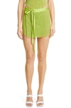Kathryn Bowen Green Wrap Miniskirt In Lime