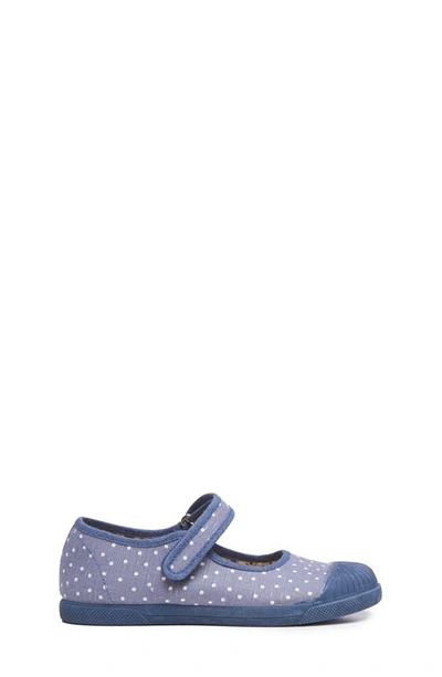 Childrenchic Kids' Polka Dot Mary Jane Canvas Sneaker In Blue Dots