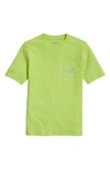 Vineyard Vines Kids' Glow Whale Graphic Pocket Tee In Safety Yellow