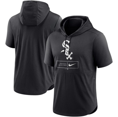 Nike Black Chicago White Sox Logo Lockup Performance Short-sleeved Pullover Hoodie