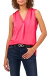 VINCE CAMUTO RUMPLED SATIN BLOUSE