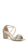 Paradox London Pink Evangeline Block Heel Sandal In Champagne