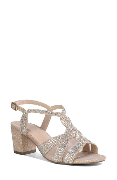 Paradox London Pink Nadia Block Heel Sandal In Champagne