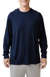 Cozy Earth Ultrasoft Crewneck Sweatshirt In Navy