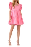 English Factory Cotton Minidress In Pink