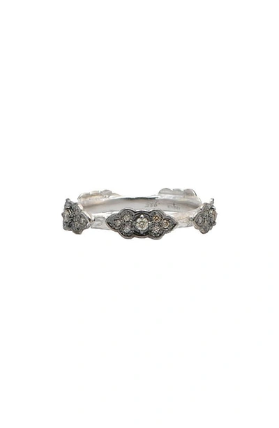 Armenta New World Scrollwork Diamond Sterling Silver Stackable Ring