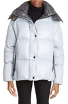 Moncler Parana Hooded Shell-down Jacket In Grigio