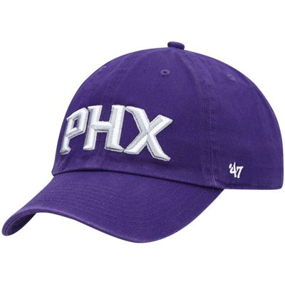 47 ' Purple Phoenix Suns Clean Up Wordmark Adjustable Hat